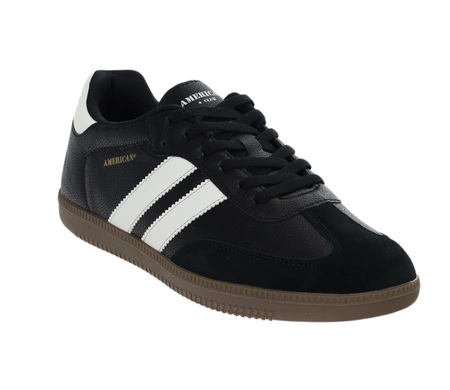 Trampki czarne męskie modne Hit sezonu tenisówki na kauczukowej podeszwie American Club