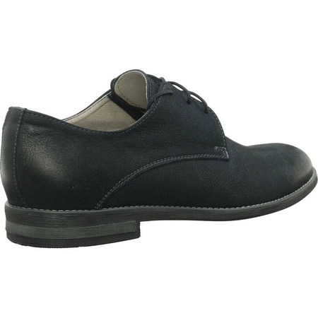 Półbuty skórzane męskie nobukowe garniturowe McBraun