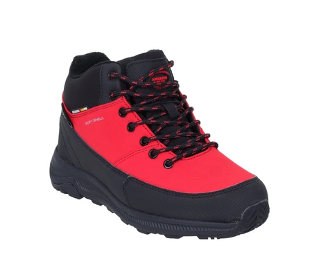 Czerwone buty zimowe chłopięce śniegowce softshell trzewiki American Club