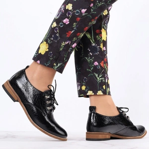 Półbuty damskie skórzane polskie oksfordy Gino Fabiani