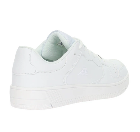 Białe adidasy z eko skóry na platformie sznurowane American Club