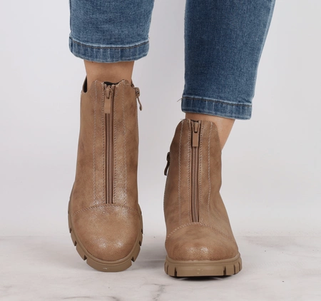 Eleganckie i komfortowe buty zimowe damskie na płaskiej podeszwie Jezzi