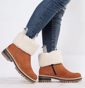 Śniegowce damskie skórzane Emu wełniane Polskie Gino Fabiani