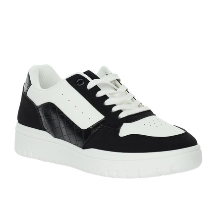 Biało-czarne snekaresy na grubej platformie adidasy Mc Braun