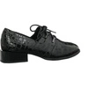 Półbuty oksfordy damskie czarne lakierowane Jezzi ASA197-3