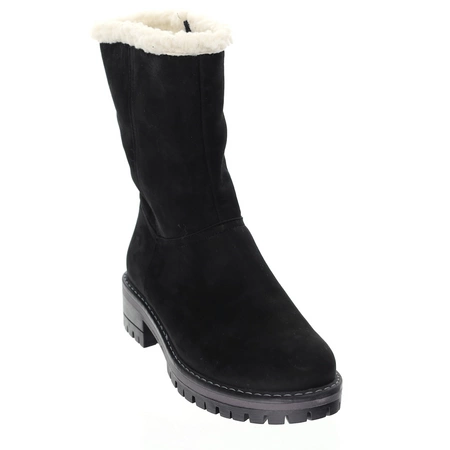 Czarne płaskie kozaki botki wełniane wysokie Emu Polskie Gino Fabiani