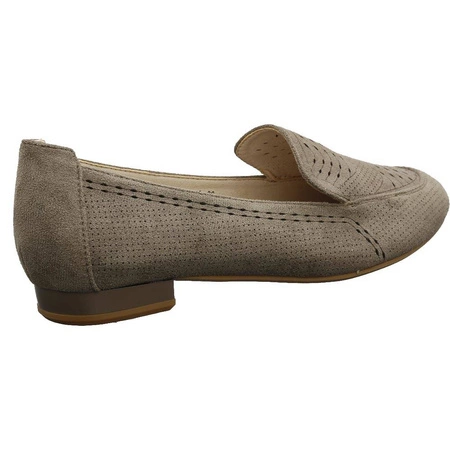 Zamszowe półbuty damskie czółenka płaskie Jezzi