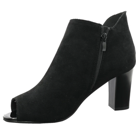 Botki damskie na obcasie peep-toe wiosenne Jezzi