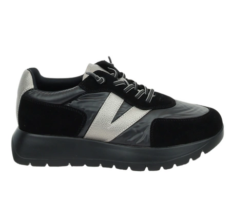 Czarne adidasy damskie na platformie jesienne VINCEZA