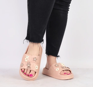 Klapki piankowe damskie brudny róż wodoodporne NEWS