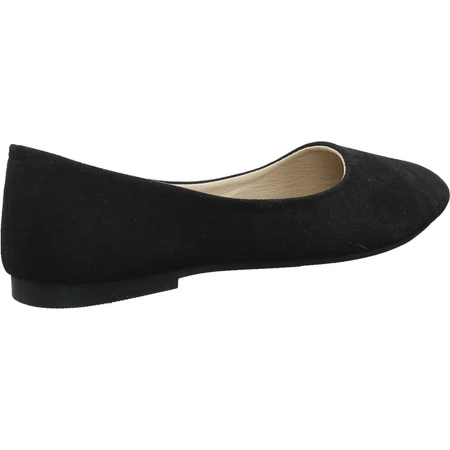 Czarne baleriny damskie zamszowe Jezzi