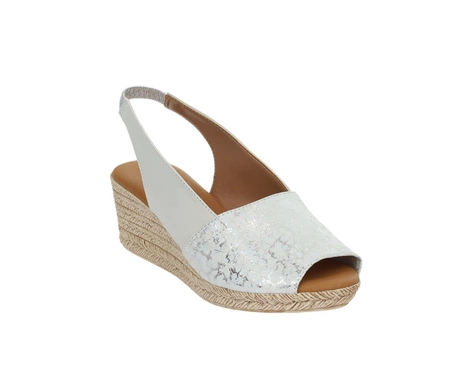 Skórzane hiszpańskie sandały na słomkowej koturnie zabudowane El Pimpi