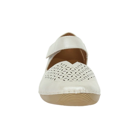 Płaskie sandały damskie na rzep z zakrytą piętą i palcami Jezzi