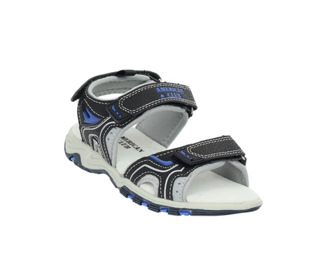 Wytrzymałe sandały chłopięce na rzepy skórzana wkładka American Club