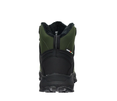 Ciemnozielone sportowe buty zimowe męskie trzewiki w dużych rozmiarach American Club