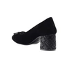 Czarne wygodne czółenka na szerokim obcasie Jasmine od Azali