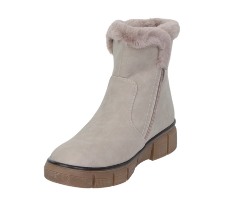 Jasne buty zimowe damskie ciepłe botki damskie trzewiki eleganckie Jezzi