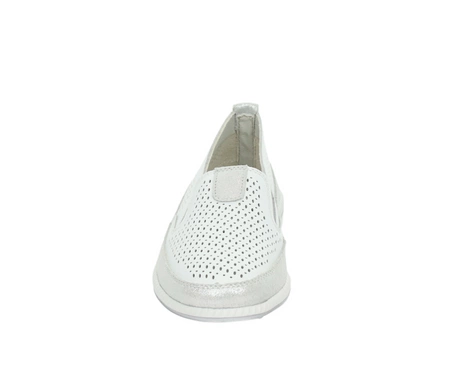 Skórzane damskie buty eleganckie szyte wsuwane półbuty Jezzi