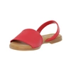 Czerwone skórzane sandały damskie płaskie El Pimpi - Made in Spain