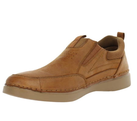 Elegancko-sportowe półbuty męskie wsuwane ze skóry naturalnej American Club