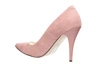 Wysokie szpilki zamszowe pudrowy róż JUMA 