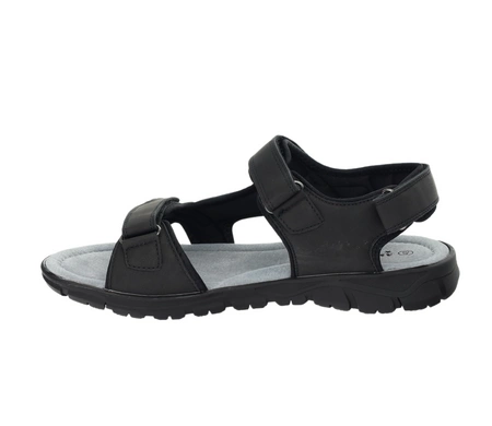 Czarne skórzane sandały męskie wytrzymałe American Club