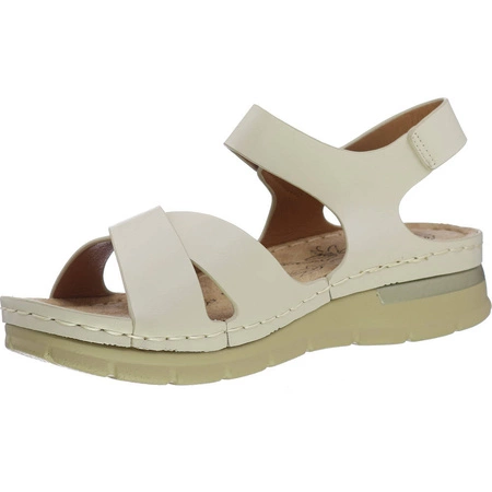 Damskie sandały płaskie na komfortowej podeszwie szyte Jezzi