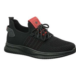 Sneakersy młodzieżowe czarne wsuwane NEWS