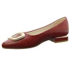 Bordowe baleriny damskie eleganckie z klamrą Jezzi