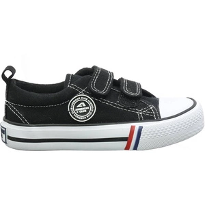 Czarne trampki dziecięce na rzepy do przedszkola American Club LH35/23