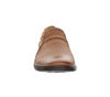 Brązowe skórzane półbuty męskie wsuwane szyte POLBUT