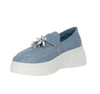 Niebieskie damskie mokasyny na białej platformie Mc Braun