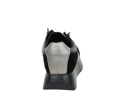 Czarne adidasy damskie na platformie jesienne VINCEZA