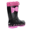 Różowe kalosze dziewczęce ze ściągaczem American Club