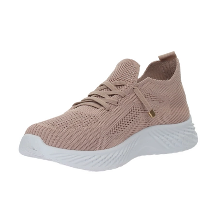 Lekkie siateczkowe adidasy damskie pudrowy róż NEWS