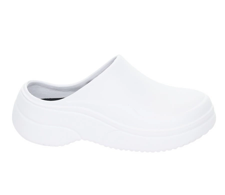 Białe gumowe klapki damskie crocsy ogrodowe gumowce na lato American Club