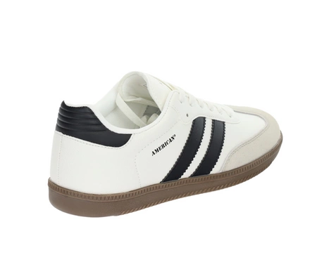 Trampki białe modne Hit sezonu tenisówki na kauczukowej podeszwie SAMBA American Club