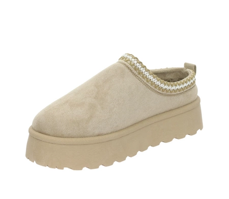 Wsuwane niskie śniegowce damskie EMU kapcie na platformie