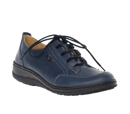 Granatowe adidasy damskie skórzane szyte półbuty Helios model 408