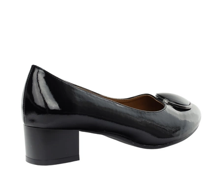 Wygodne czarne czółenka ze skórzaną wkładką Mila od Jezzi