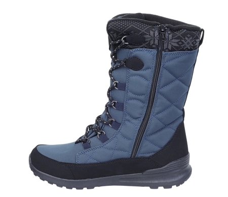 Granatowe wysokie śniegowce damskie z membraną softshell American Club