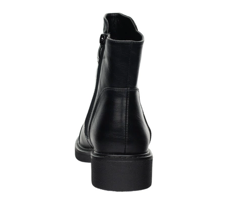 Botki damskie płaskie czarne komfortowe i eleganckie Jezzi