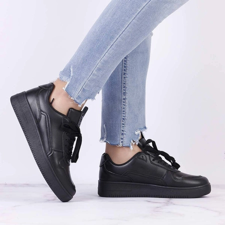 Czarne adidasy damskie/ męskie na grubej podeszwie NEWS