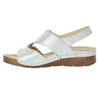 Sandały damskie białe skórzane komfortowe szyte Gino Fabiani