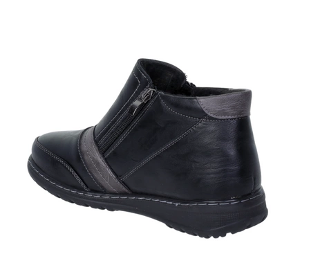 Ciepłe buty zimowe damskie na dwa zamki babcine botki na zimę UNISOFT