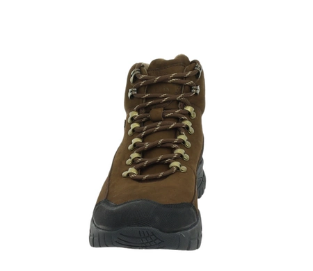 Brązowe czekoladowe buty męskie zimowe trzewiki trapery American Club