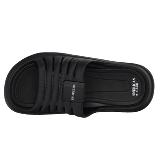 Czarne lekkie klapki męskie basenowe piankowe American Club