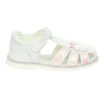 Eleganckie sandałki dla dziewczynki zabudowane do sukienek American Club